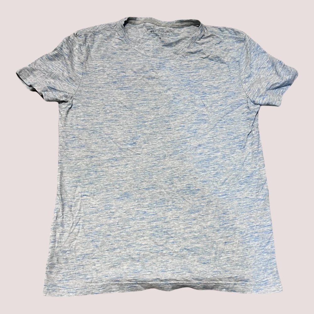 Banana Republic Soft Wash T-Shirt Blue/Grey Size S